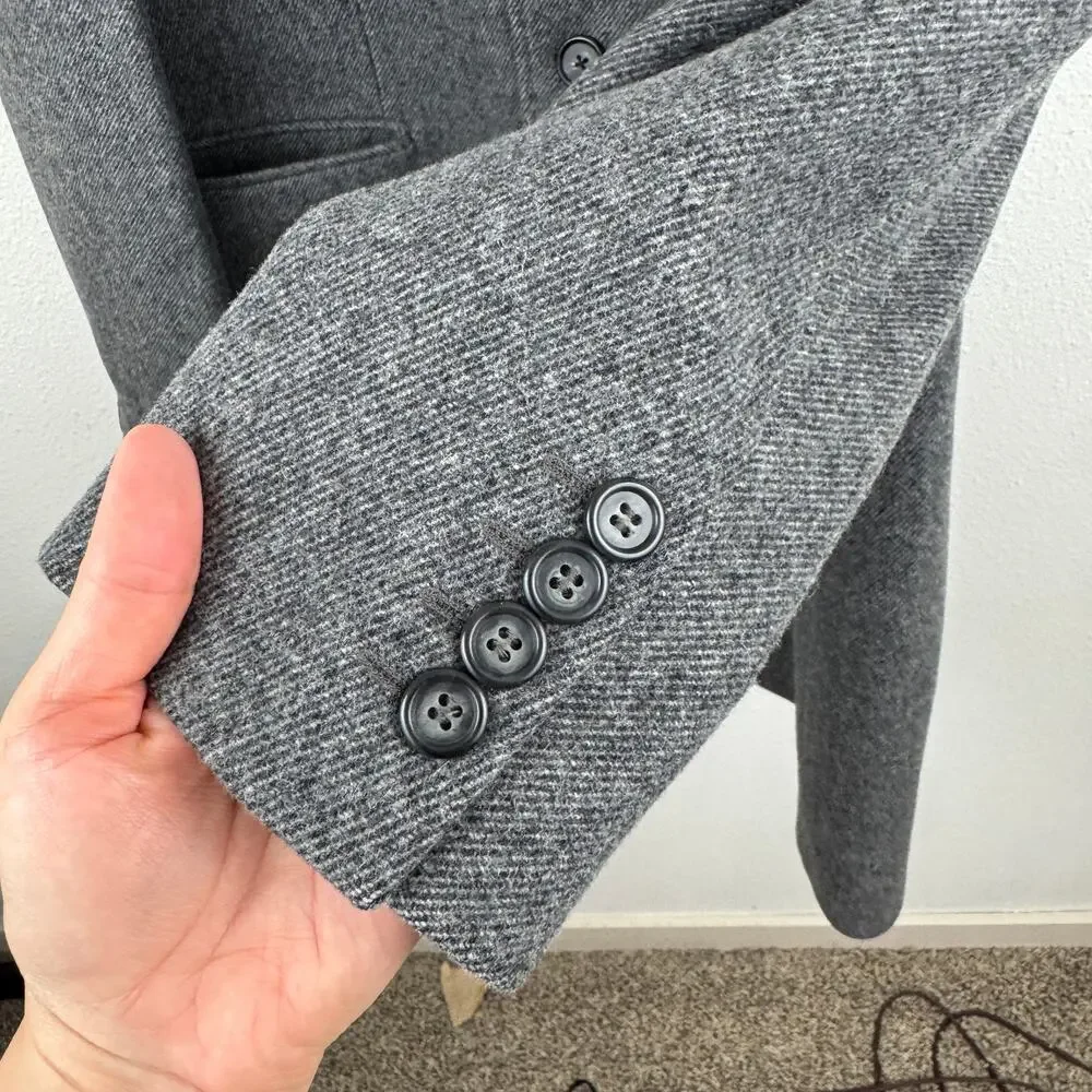 J. Crew Gray Wool & Cashmere Top Coat
